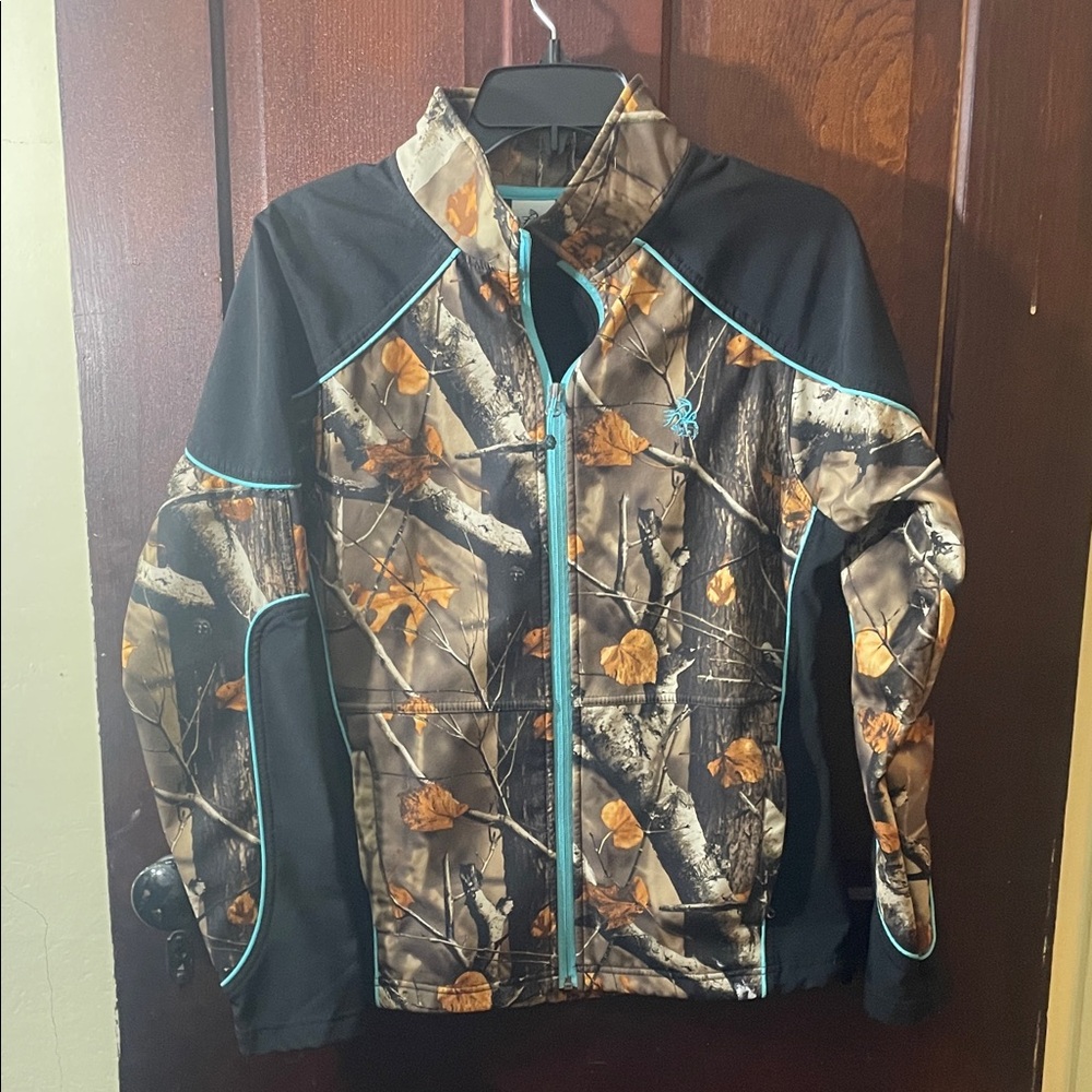 Legendary Whitetails Camouflage Jacket with Black and Orange Accents